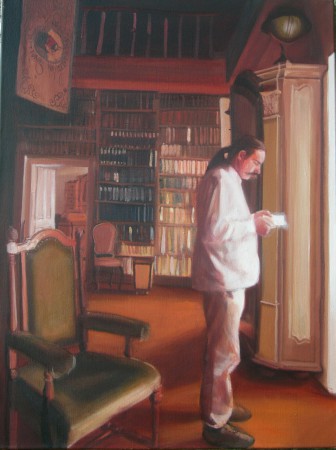 Eszergomi könyvtár 80x60cm olaj vászon